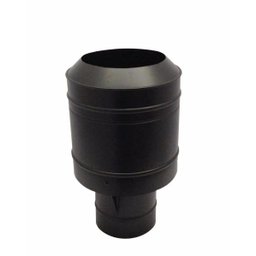 Chapéu preto tipo canhão sputinik para chaminé de 130 mm de diâmetro. - 1