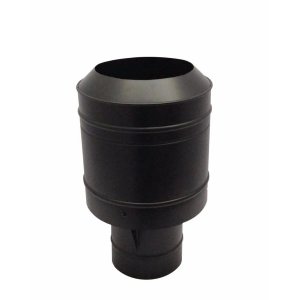 Chapéu preto tipo canhão sputinik para chaminé de 130 mm de diâmetro.