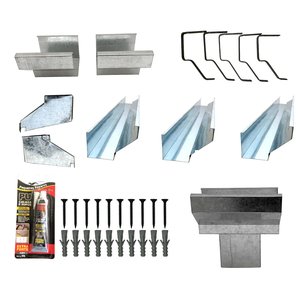 Kit Calha Beiral Galvanizada Para Casa Com 6 Metros 26 Peças - Saída Retangular