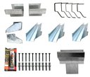 Ver imagem 1 de Kit Calha Beiral Galvanizada Para Casa Com 6 Metros 26 Peças - Saída Retangular