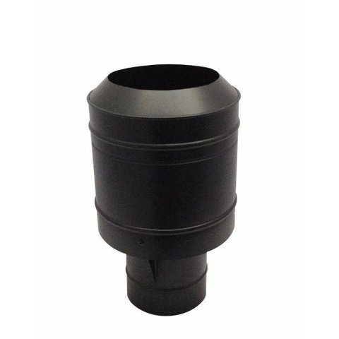 Chapéu preto tipo canhão sputinik para chaminé de 180 mm de diâmetro.