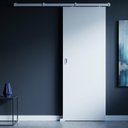 Ver imagem 1 de Porta Lisa Branca 70x210cm + Kit de Correr Sobrepor