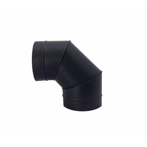 Curva / cotovelo preta 90° de 200 mm de diâmetro