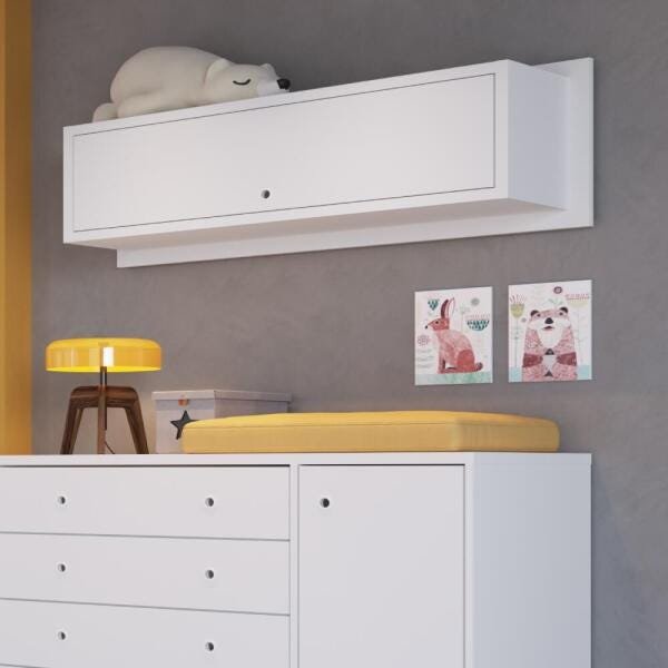 Nicho Cubo Decorativo 110 Cm 1 Porta - Branco