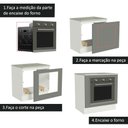 Ver mais imagens de Balcão para Forno de Embutir 80 X 60 Cm com Tampo Branco/cinza Agata Madesa Branco/cinza