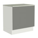 Ver imagem 6 de Balcão para Forno de Embutir 80 X 60 Cm com Tampo Branco/cinza Agata Madesa Branco/cinza