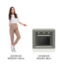 Ver imagem 4 de Balcão para Forno de Embutir 80 X 60 Cm com Tampo Branco/cinza Agata Madesa Branco/cinza