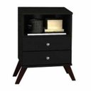Ver imagem 1 de Mesa de Cabeceira Retro 2 Gavetas - Preto - Movelbento