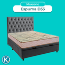 Ver imagem 4 de Cama + Bau Cinza e Colchão D33 Casal - Maxsono Paropas + Cabeceira