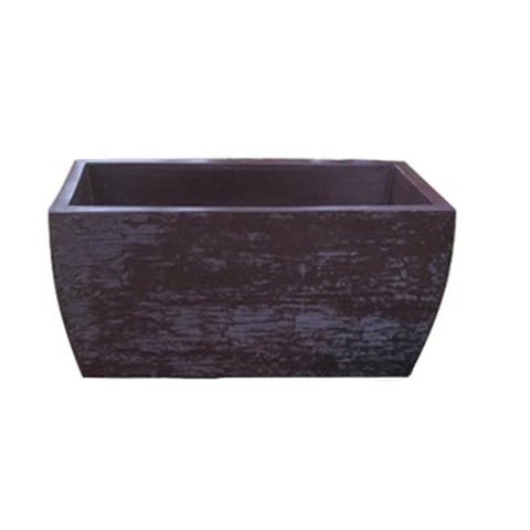 Vaso Planta 50x25 Jardineira Floreira Polietileno - MARROM MADEIRA 015