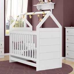 Berço Mini Cama Montessoriano Casinha Prime - Branco - 1 Berço Mini Cama Montessoriano Casinha Prime - Branco - 1