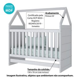 Berço Mini Cama Montessoriano Casinha Prime - Branco - 2 Berço Mini Cama Montessoriano Casinha Prime - Branco - 2