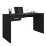 Mesa Home Office Notebook 127cm 1 Gaveta Gávea Preto Trama - Móveis Leão - 1