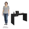 Mesa Home Office Notebook 127cm 1 Gaveta Gávea Preto Trama - Móveis Leão - 5
