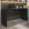 Mesa Home Office Notebook 127cm 1 Gaveta Gávea Preto Trama - Móveis Leão - 2