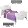 Cama Infantil Princesas encantada com Grade De Proteção, escadinha e Mini escorregador - Branco - 3