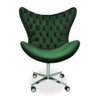 Poltrona Egg Slim Verde Jolie Base Giratória com Rodinhas - 1