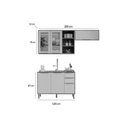 Ver imagem 2 de Cozinha Modulada Mgm 3 Peças Brilhante C3p54 Cinamomo/off