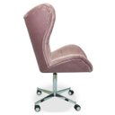 Ver imagem 3 de Poltrona Egg Slim Rosê Jolie Base Giratória com Rodinhas