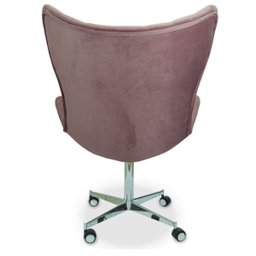 Poltrona Egg Slim Rosê Jolie Base Giratória com Rodinhas - 4