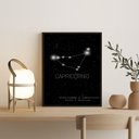 Ver imagem 2 de Quadro Decorativo Constelação Signo Capricórnio 24x18cm - com Vidro:madeira Branca