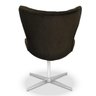 Poltrona Egg Slim Marrom Escuro Jolie Base Giratória Alumínio - 4