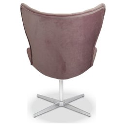Poltrona Egg Slim Rosê Jolie Base Giratória Alumínio - 4