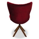 Ver imagem 4 de Poltrona Egg Slim Vermelha Jolie Base Giratória de Madeira