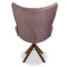 Poltrona Egg Slim Rosê Jolie Base Giratória de Madeira - 4
