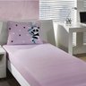 Jogo de Cama Tecebem Casal Malha Panda 3 Peças Florença Rosa Balé - 1