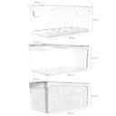 Ver imagem 5 de Kit 3 Organizadores de Geladeira Transparentes Porta Ovos 36 Un Porta Frutas Legumes Clear Fresh ou