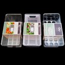 Ver imagem 6 de Kit 3 Organizadores de Geladeira Transparentes Porta Ovos 36 Un Porta Frutas Legumes Clear Fresh ou