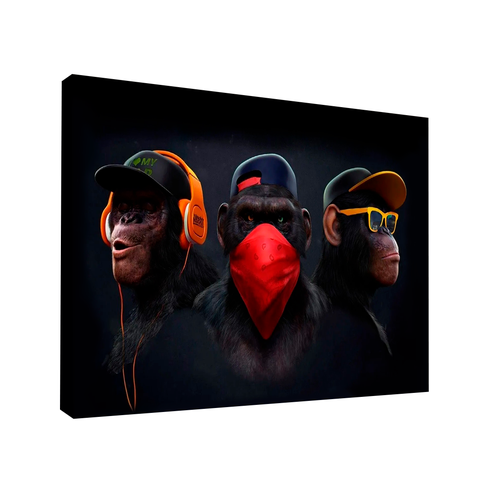 QUADRO MACACOS -- BR ARTES Grande 118x78