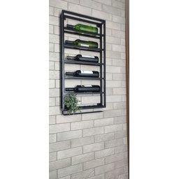 Adega Suspensa Estilo Industrial Ferro com Suporte de Taças - 4