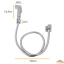 Ver imagem 4 de Ducha Higiênica Quadrada Registro Metal Cromado 1/4 de Volta