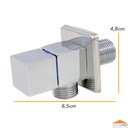 Ver imagem 3 de Ducha Higiênica Quadrada Registro Metal Cromado 1/4 de Volta