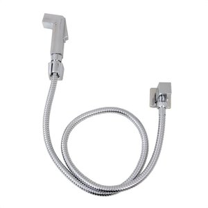 Ducha Higiênica Quadrada Registro Metal Cromado 1/4 de Volta