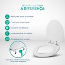Ver imagem 3 de Assento Sanitário Tampa de Vaso Convencional Oval Branco Decorado com Borboleta - Borboleta Azul