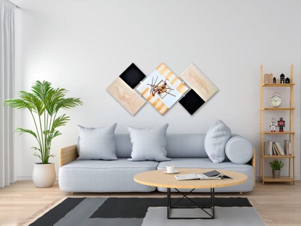 Quadro Pintura Abstrata 60x120 Centímetros Decoração - 2