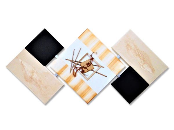 Quadro Pintura Abstrata 60x120 Centímetros Decoração - 1