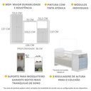 Ver imagem 3 de Quarto de Bebê com Berço-cômoda Laura Multimóveis Branco/azul