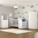 Ver imagem 7 de Quarto de Bebê com Berço-cômoda Laura Multimóveis Branco/azul
