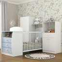 Ver imagem 1 de Quarto de Bebê com Berço-cômoda Laura Multimóveis Branco/azul