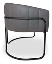 Ver imagem 5 de Kit 2 Poltronas Sofia Luxo Moderna Estilo Industrial Corino Cinza Bz Home Decor