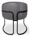 Ver imagem 6 de Kit 2 Poltronas Sofia Luxo Moderna Estilo Industrial Corino Cinza Bz Home Decor