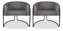 Ver imagem 2 de Kit 2 Poltronas Sofia Luxo Moderna Estilo Industrial Corino Cinza Bz Home Decor