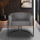 Ver imagem 4 de Kit 2 Poltronas Sofia Luxo Moderna Estilo Industrial Corino Cinza Bz Home Decor