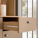Ver imagem 5 de Armário Cozinha Compacta Style com 6 Portas e 1 Gaveta em Mdp Freijó/vanilla/cp-ripado Freijó - Kits