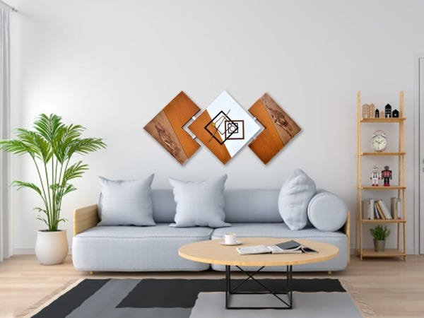 Quadro Para Sala De Estar Moderno Sofisticado - 2
