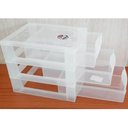 Ver imagem 4 de Kit 2 Gaveteiros Plástico 3 Gavetas Ordene 16,5x13x13,5cm Porta Objetos Acessórios Cristal Bel